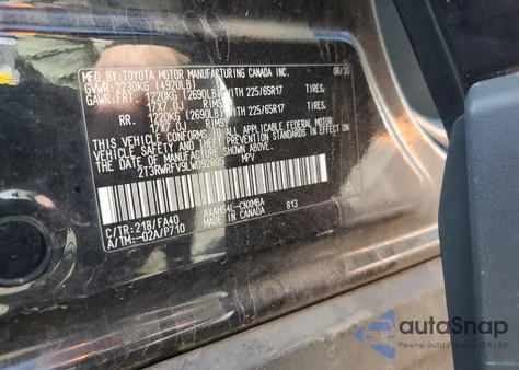 2020 Toyota Rav4 Xle from USA, damaged, VIN 2T3RWRFV9LW092805